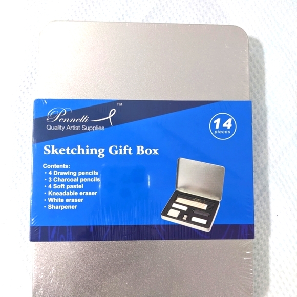 Pennelli Graphite Pencil Art Sketch Gift Box Set 14 Pc + Sketch Book NEW Sealed - Picture 4 of 14
